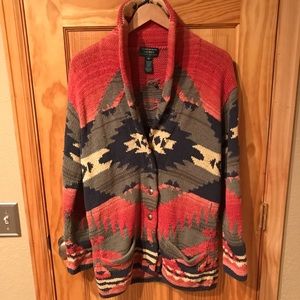 Ralph Lauren Hand-Knit Aztec Cardigan